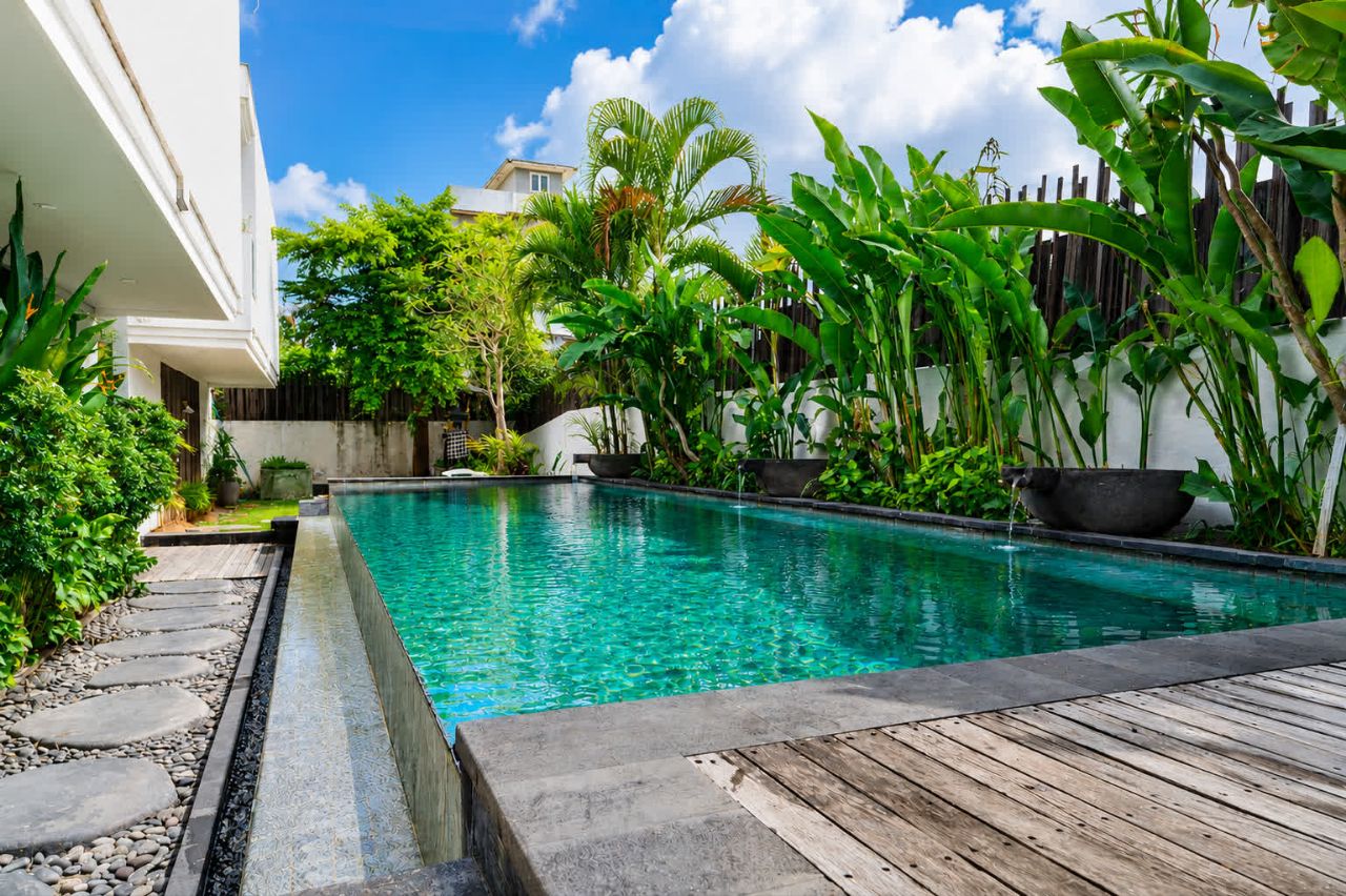 Lush Pool Area